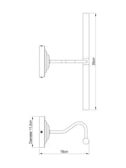 Brushed Chrome Burford 2 Light Picture Light - Image 6 of 6