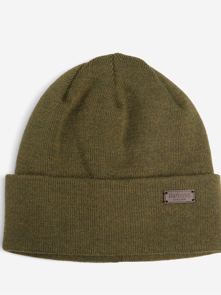 Barbour® Green Healey Knitted Beanie Hat - Image 1 of 3