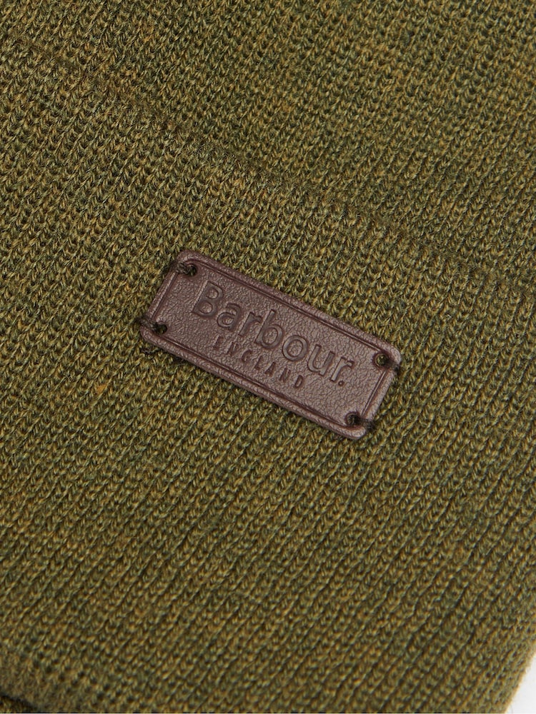 Barbour® Green Healey Knitted Beanie Hat - Image 3 of 3 Barbour® Green Healey Knitted Beanie Hat - Image 3 of 3