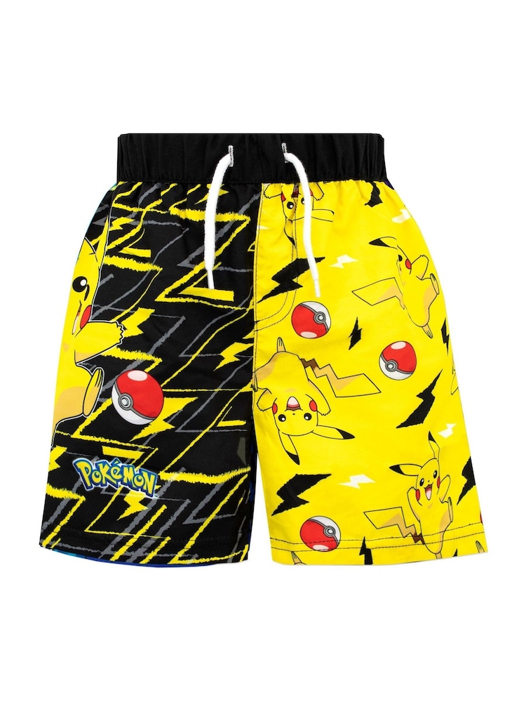 Character Yellow Pokemon Pikachu Swim Shorts - Image 1 of 6