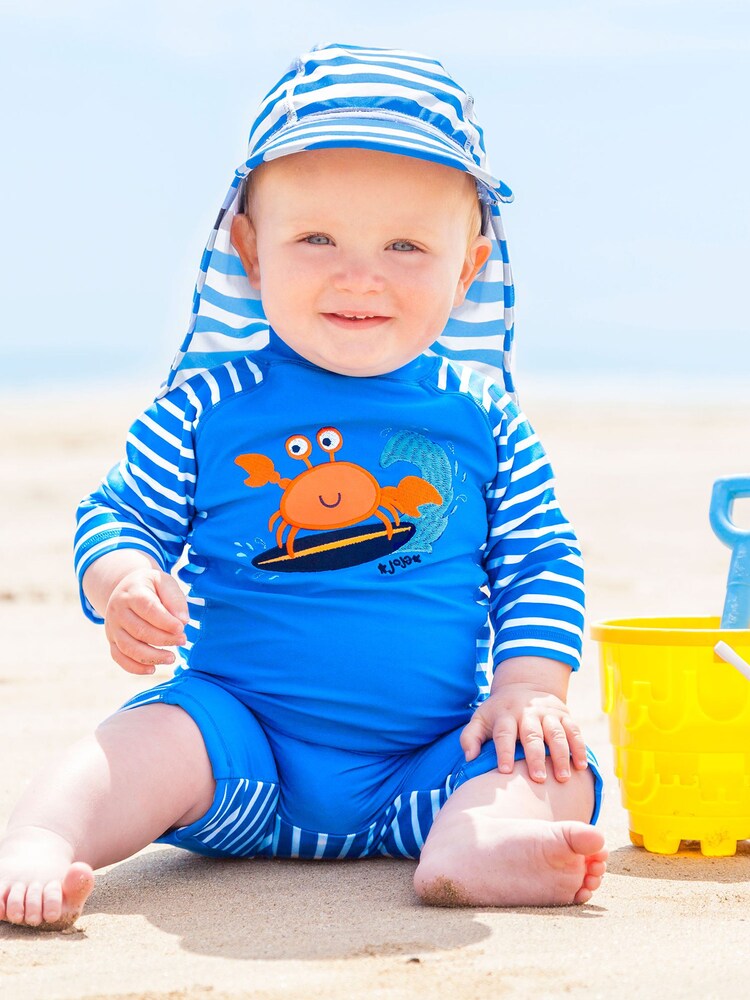 JoJo Maman Bébé Crab Kids 1-Piece Sun Protection Suit - Image 2 of 2