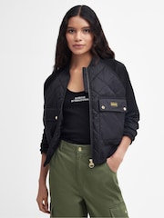 Barbour International® Wilson Hybrid Quilted Bomber Style Jacket - Image 1 of 6
