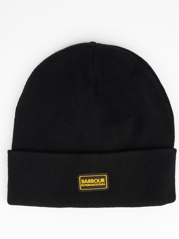Barbour® International Sensor Legacy Black Beanie - Image 1 of 3
