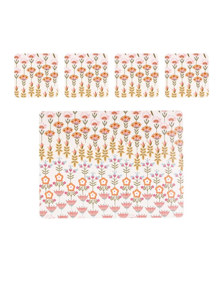 Cath Kidston Set of 4 Cream Placemat & Coasters - Image 2 of 4