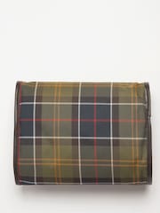 Barbour® Green Wax Hanging 100% Cotton Washbag - Image 2 of 7
