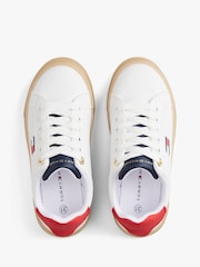 Tommy Hilfiger White Low Cut Lace-Up Sneakers - Image 4 of 7