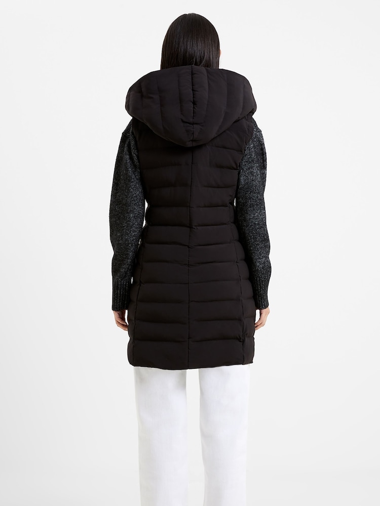 French Connection Black Midi Puffer Gilet - Image 2 of 4