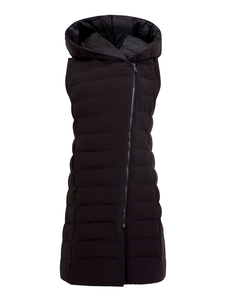 French Connection Black Midi Puffer Gilet - Image 4 of 4