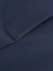 Navy Blue Tailored Satin Stripe Slim Trousers - Image 7 of 7