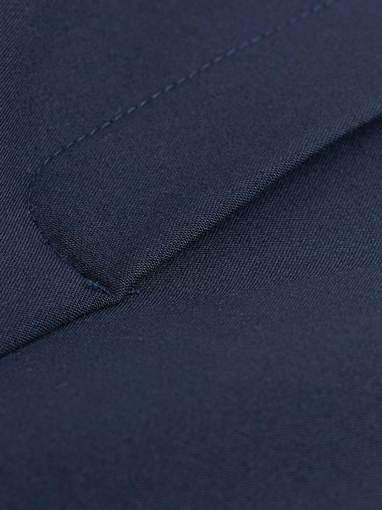Navy Blue Tailored Satin Stripe Slim Trousers - Image 7 of 7