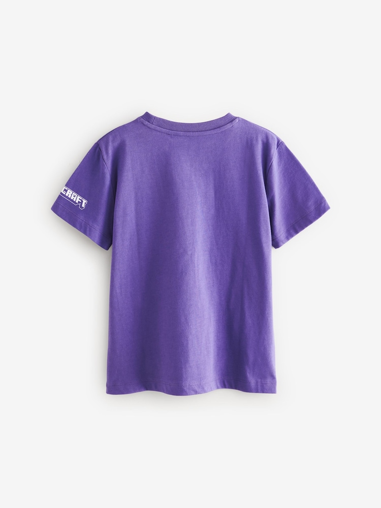 Lila - Lizenziertes Minecraft T-Shirt aus 100 % Baumwolle (4–16 Jahre) - Bild 2 von 4