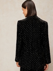 White Stuff Black Sasha Velvet Blazer - Image 2 of 6