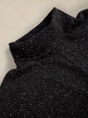 White Stuff Black Ruby Roll Neck Sparkle Dress - Image 6 of 6