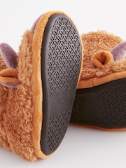 Rust Brown Cow Warm Lined Slipper Boots - Image 4 of 6