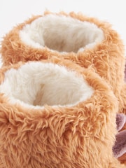 Rust Brown Cow Warm Lined Slipper Boots - Image 6 of 6
