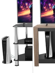 AVF Calibre Oak Effect Alto TV Stand with Vertical Storage - Larawan 4 ng 5