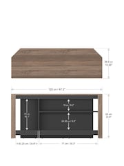 AVF Calibre Oak Effect Alto TV Stand with Vertical Storage - Larawan 5 ng 5