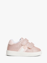 Tommy Hilfiger Pink Flag Low Cut Velcro Sneakers - Image 1 of 7