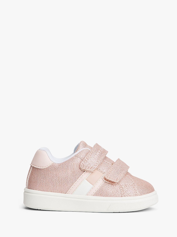 Tommy Hilfiger Pink Flag Low Cut Velcro Sneakers - Image 1 of 7 Tommy Hilfiger Pink Flag Low Cut Velcro Sneakers - Image 1 of 7