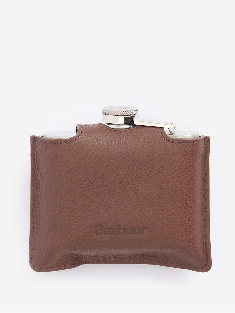 Barbour® Green Quilted Padbury Hip Flask - Image 2 of 3