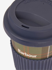 Barbour® Blue Tartan Travel Mug and Carlton Beanie Hat Boxed Gift Set - Image 4 of 6