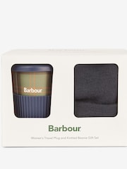 Barbour® Blue Tartan Travel Mug and Carlton Beanie Hat Boxed Gift Set - Image 6 of 6