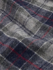 Barbour® Blue Tartan Check Lambswool Scarf - Image 4 of 4