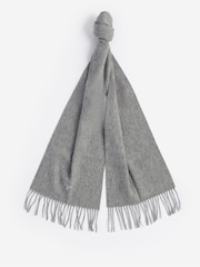 Barbour® Grey Plain Lambswool Scarf - Image 2 of 5