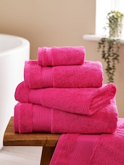 Pink Bright Hot Egyptian Cotton Towel - Image 1 of 5