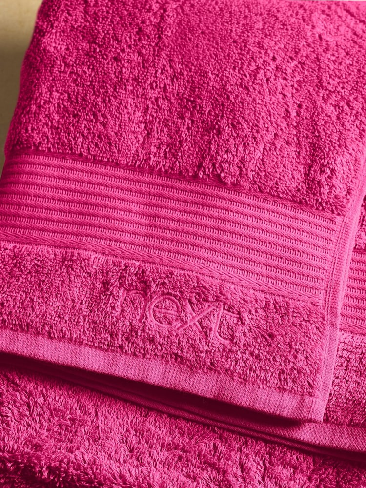 Pink Bright Hot Egyptian Cotton Towel - Image 3 of 5