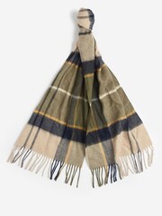 Barbour® Green Carrbridge Tartan Check Wool Blend Scarf - Image 1 of 5