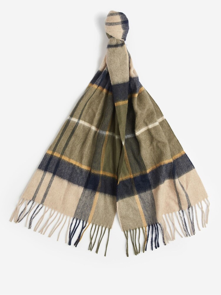 Barbour® Green Carrbridge Tartan Check Wool Blend Scarf - Image 1 of 5