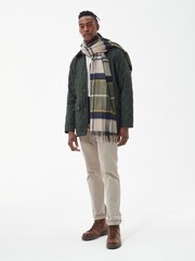 Barbour® Green Carrbridge Tartan Check Wool Blend Scarf - Image 2 of 5