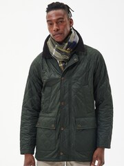 Barbour® Green Carrbridge Tartan Check Wool Blend Scarf - Image 3 of 5