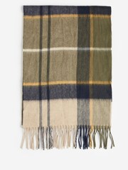 Barbour® Green Carrbridge Tartan Check Wool Blend Scarf - Image 4 of 5