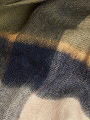 Barbour® Green Carrbridge Tartan Check Wool Blend Scarf - Image 5 of 5