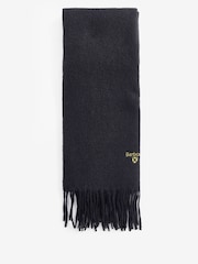 Barbour® Black Plain Lambswool Scarf - Image 3 of 5