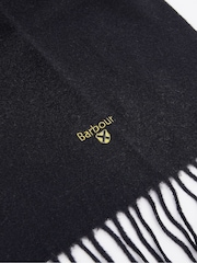 Barbour® Black Plain Lambswool Scarf - Image 4 of 5