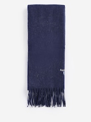 Barbour® Navy Plain Lambswool Scarf - Image 2 of 4