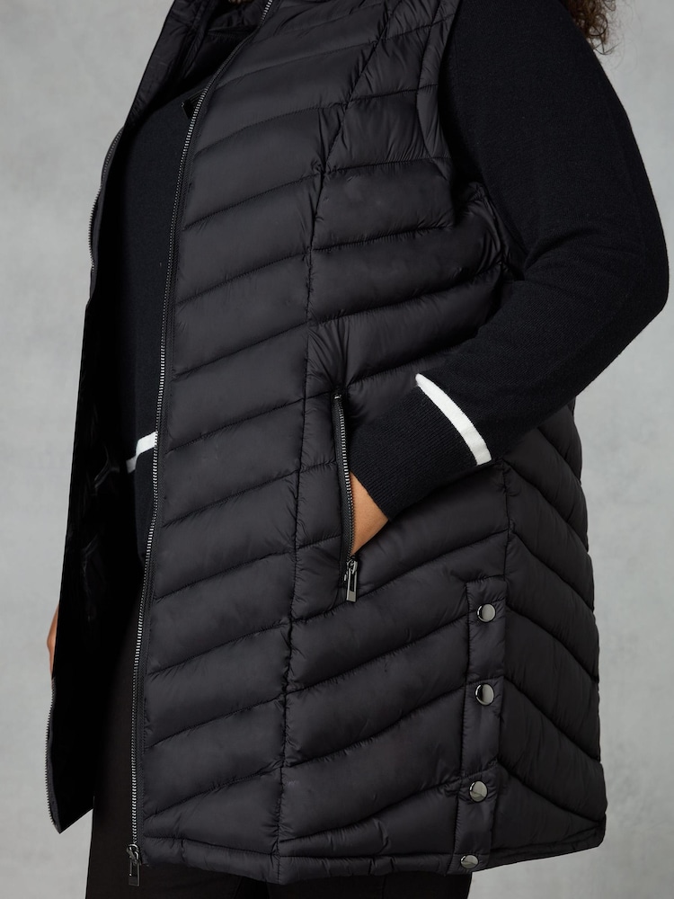 Live Unlimited Black Curve Popper Gilet - Image 3 of 3