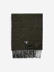 Barbour® Green Plain Lambswool Scarf - Image 1 of 5