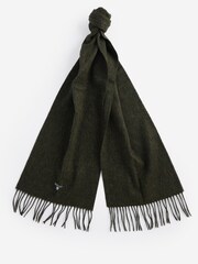 Barbour® Green Plain Lambswool Scarf - Image 2 of 5