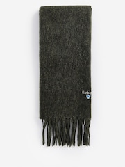 Barbour® Green Plain Lambswool Scarf - Image 3 of 5