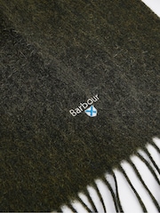 Barbour® Green Plain Lambswool Scarf - Image 4 of 5