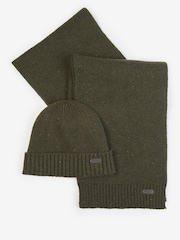 أخضر - طقم يمكن تقديمه كهدية يأتي في صندوق مكوّن من قبعة ووشاح تشكيلة Carlton من ‪Barbour®‬ - صورة 1 من 7