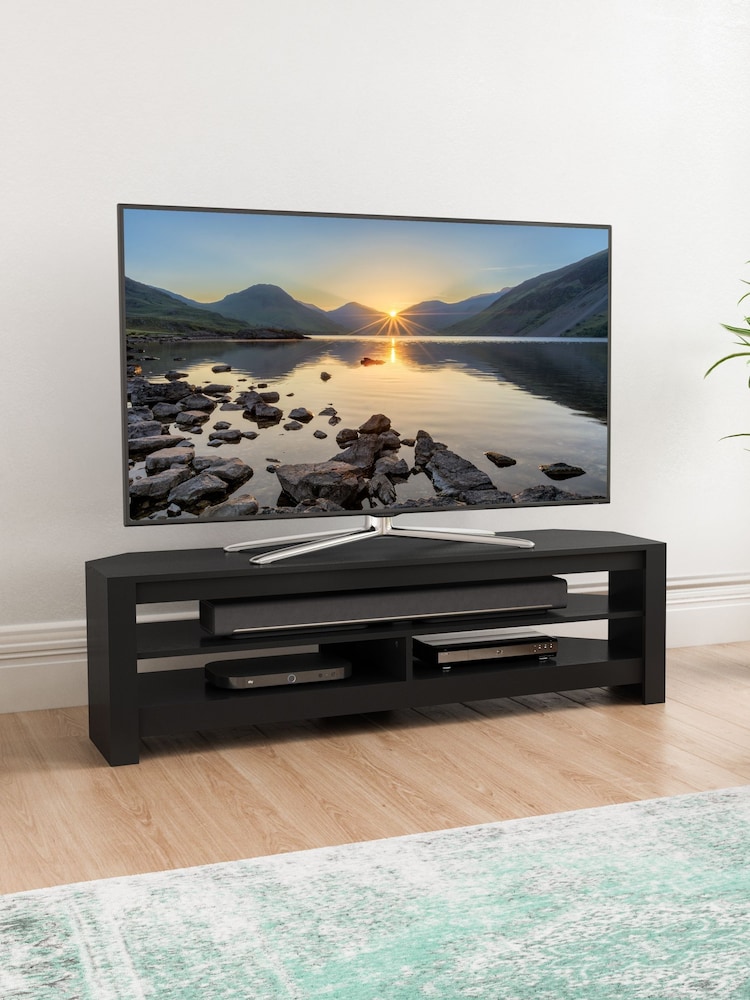 AVF Calibre Oak Effect Corner TV Stand with Wooden Shelves - Bild 1 von 5