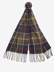 Barbour® Green Tartan Swinton Beanie Hat and Galingale Check Scarf Boxed Gift Set - Image 8 of 11