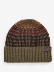 Barbour® Green Branton Beanie Hat and Scarf Boxed Gift Set - Image 2 of 4
