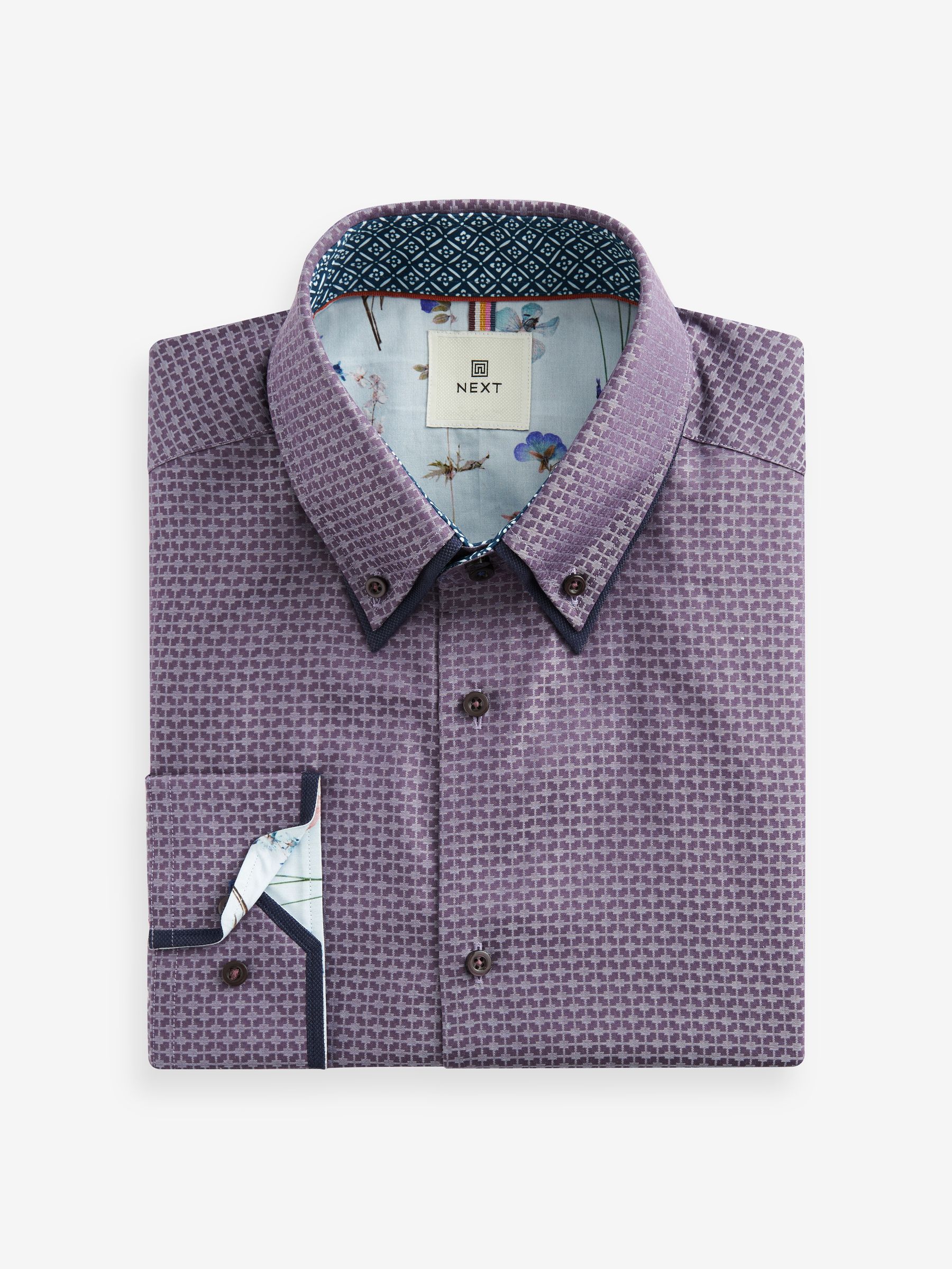 ZUCCa / S DotAirチェック / シャツ(M dark purple(16)): SALE