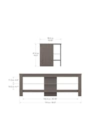 AVF Calibre Oak Effect Plus Corner TV Stand with Glass Shelf - Larawan 5 ng 5